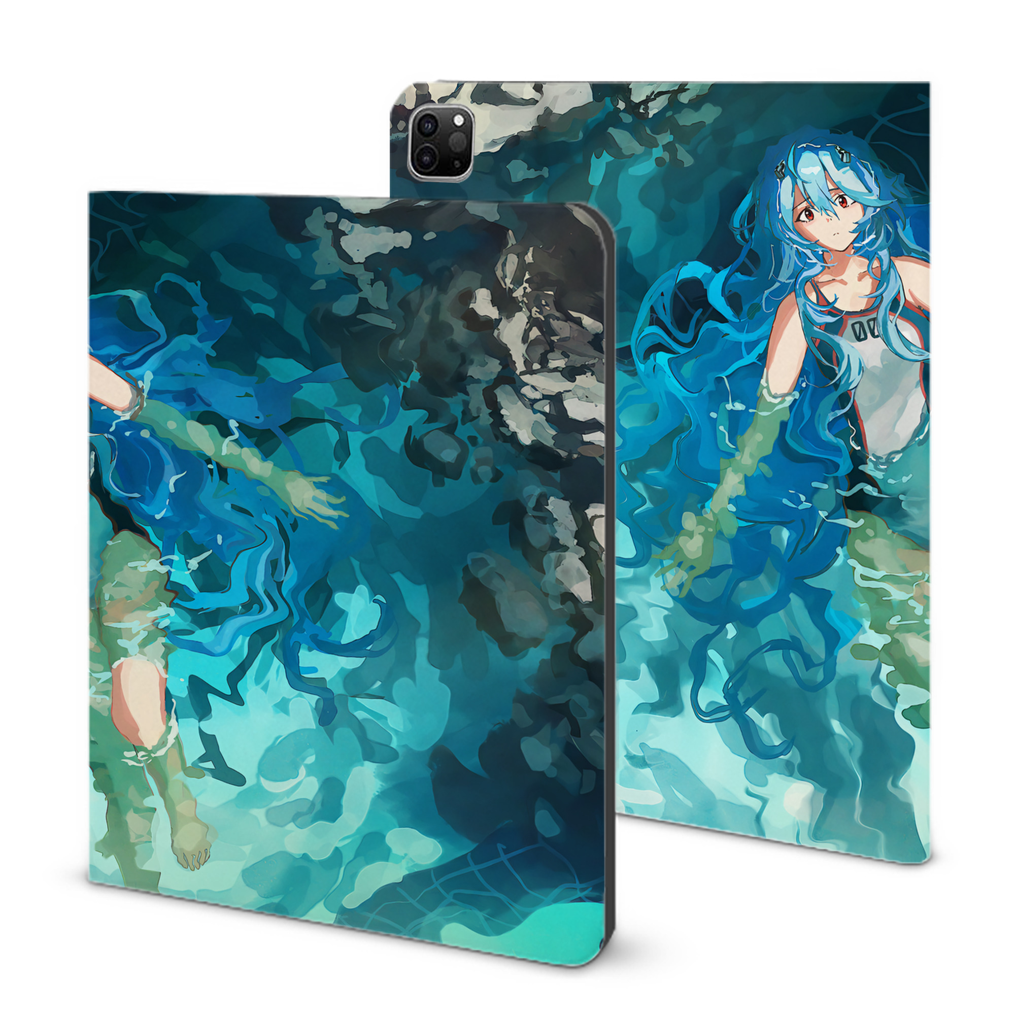 （画像用） EVA 新世紀エヴァンゲリオン IPad ケース ブック型 PUレザー TPU 耐衝撃 軽量 薄型 ペン収納なし 全面保護 IPad 各モデル対応